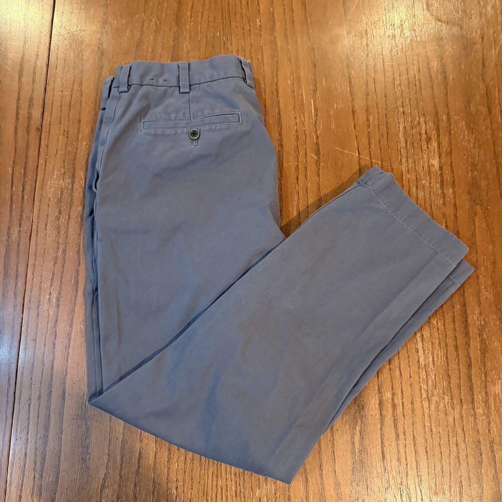 Brooks Brothers Milano Chino Pants Mens 35x30 Gray Supima Cotton Stretch Slim